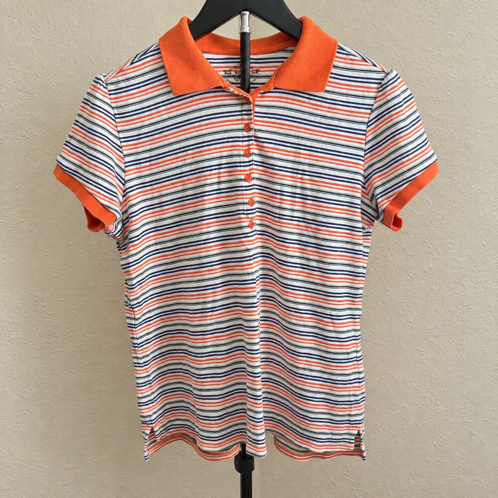 Y2K Striped Polo Shirt